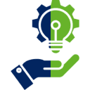 Innovation and support concept illustration